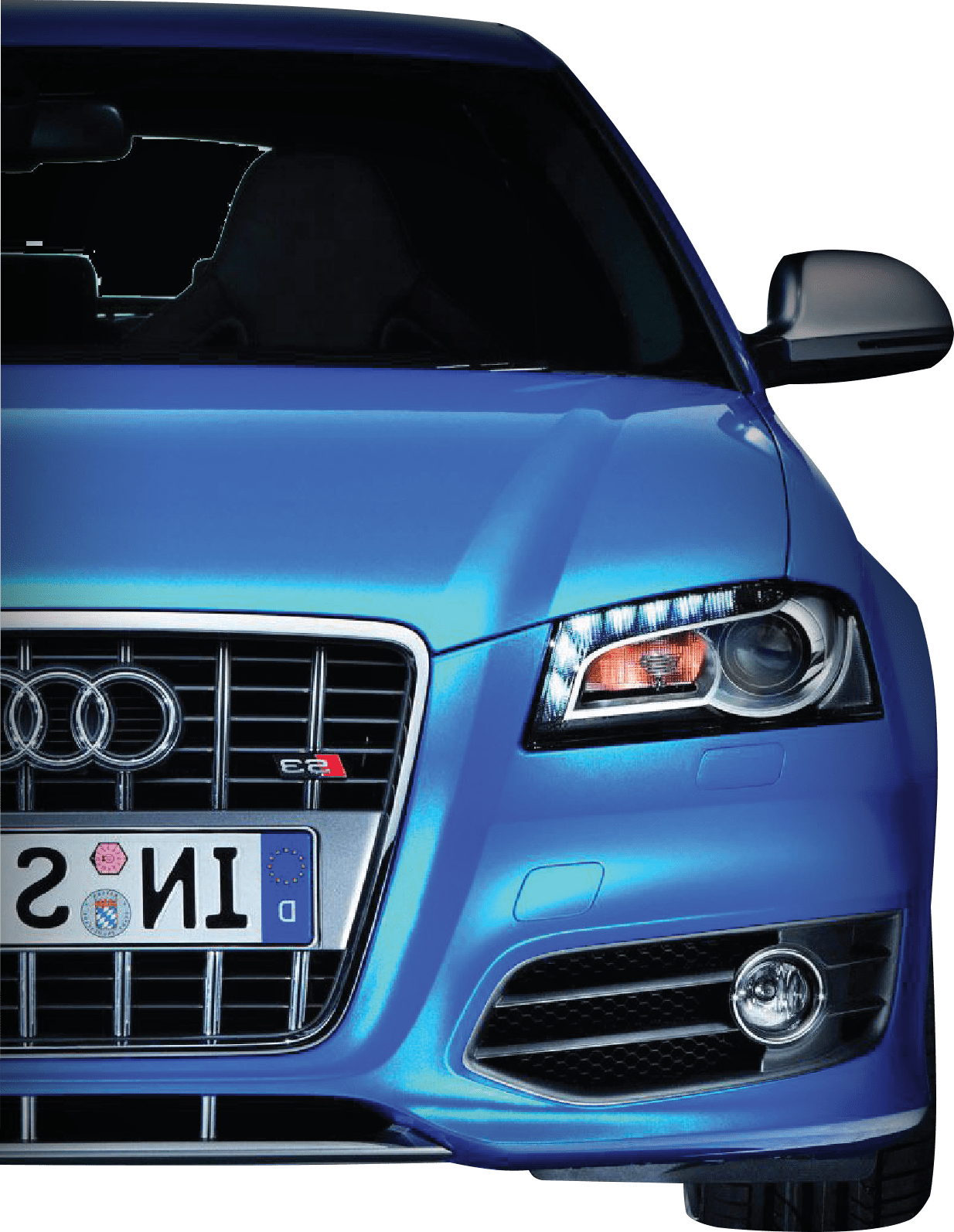 Blue audi