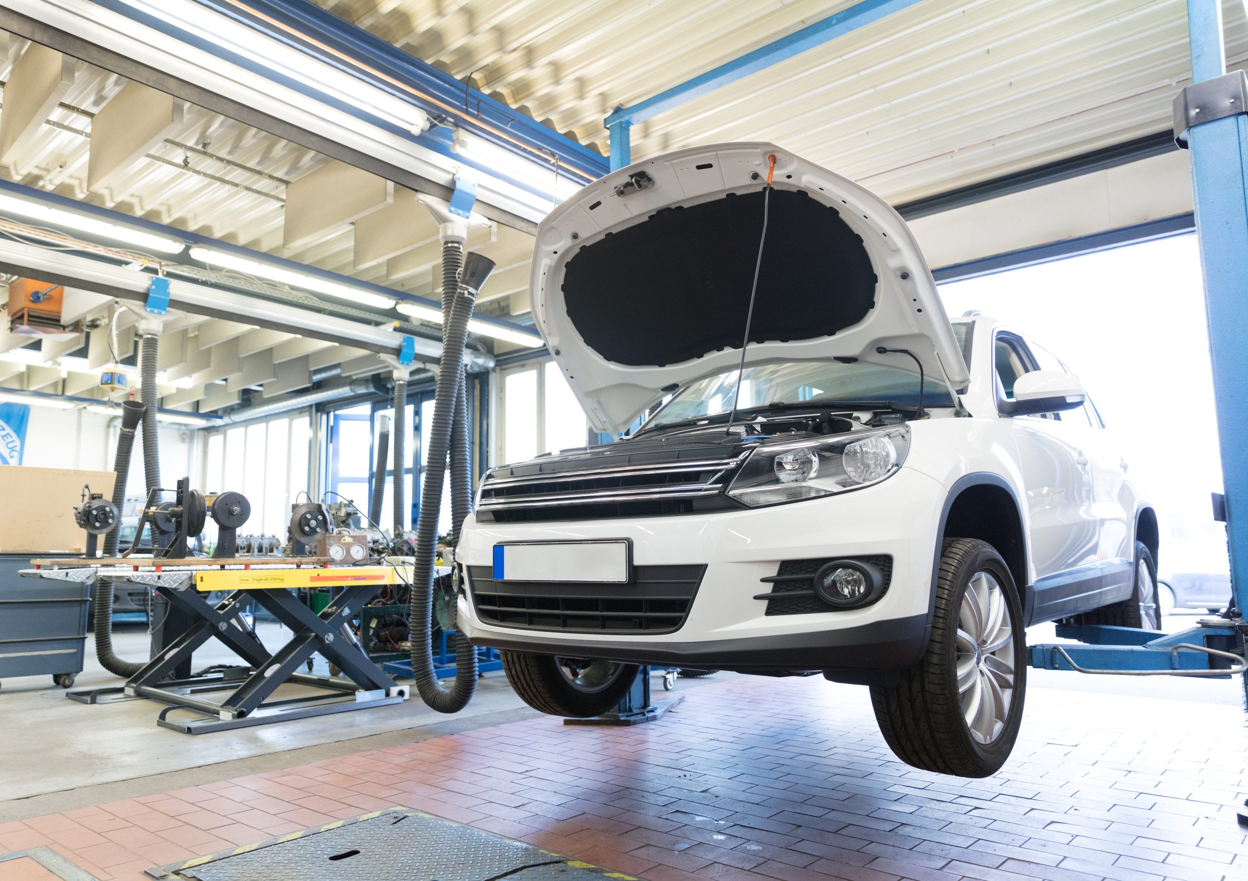 VW Golf Mk7 in a workshop setting