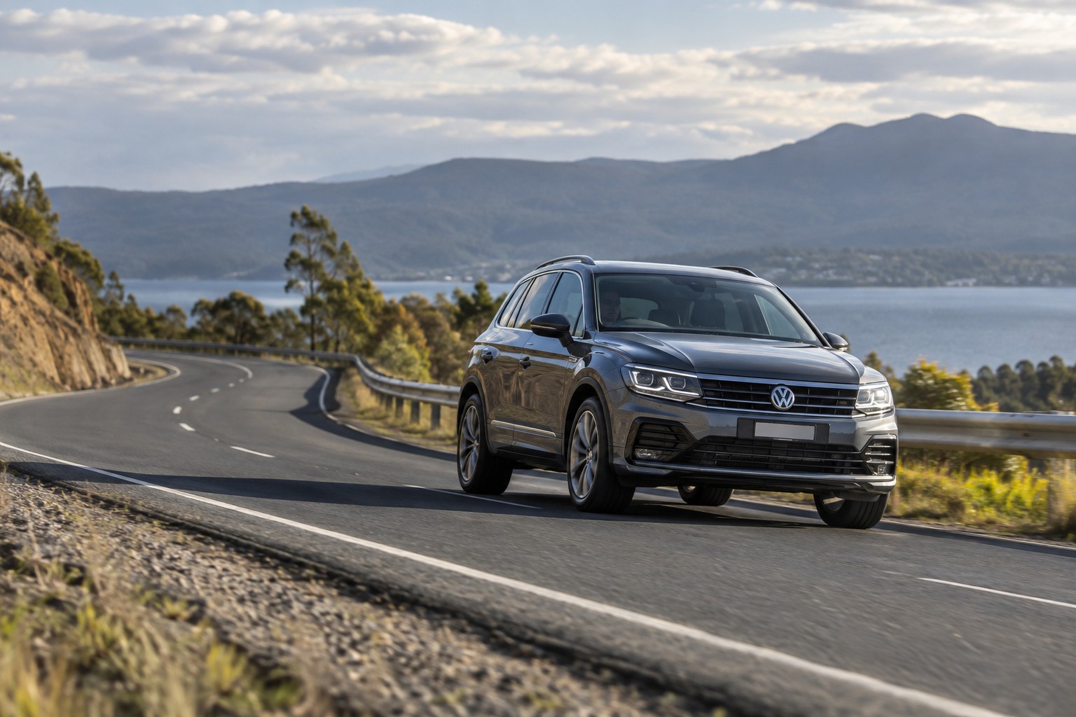 A diesel car travels on an open Australian road